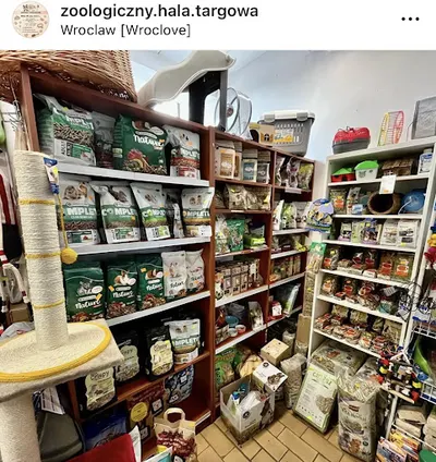 Sklep zoologiczny. Hala Targowa. Sklep dla psa, kota, i..